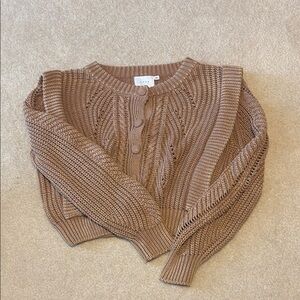 Lush Tan Cable Knit Sweater